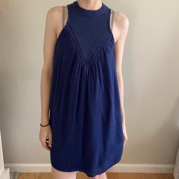 Volcom Blue Crochet Lace Detail Dress - Picture 3 of 8